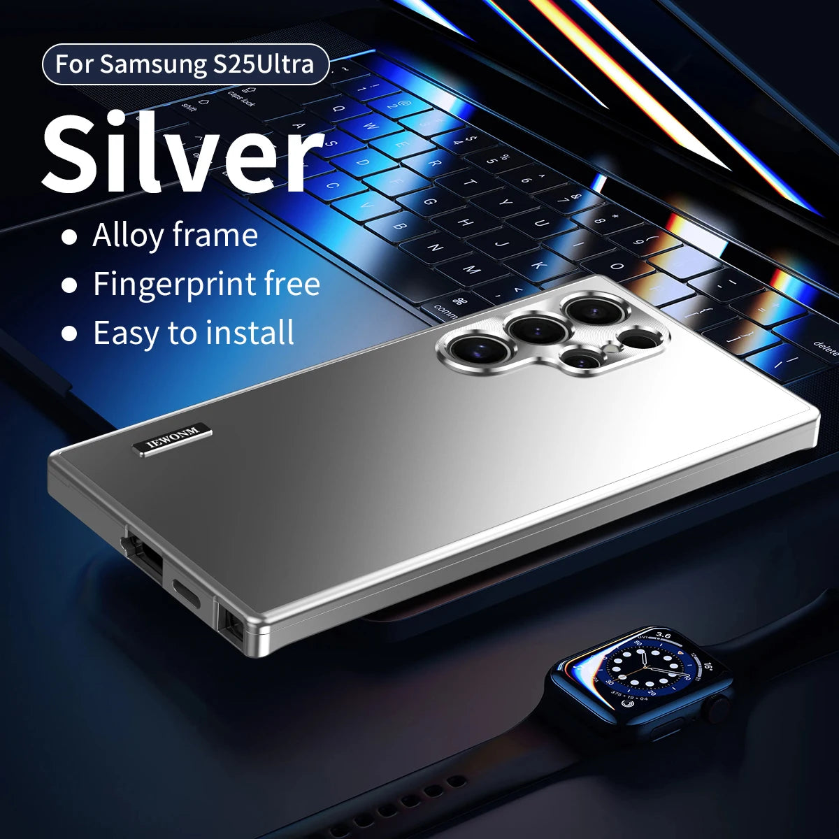 Case For Samsung Galaxy S26 Ultra Plus S25 S24 S23 Ultra  Magnetic Close Aluminum Frame Plastic Back Metal