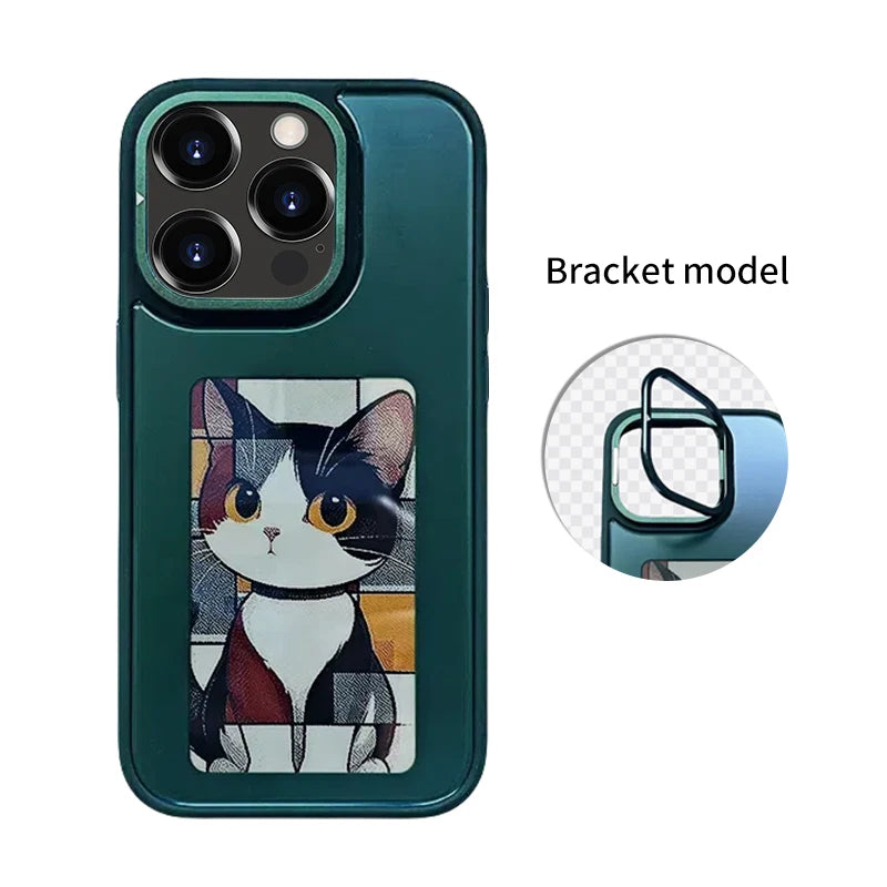 AERMY Digital NFC 3.7 inch Ink Screen Phone Case For iPhone 13 14 15 16 Pro Max Wholesale DIY Display Phone Caver