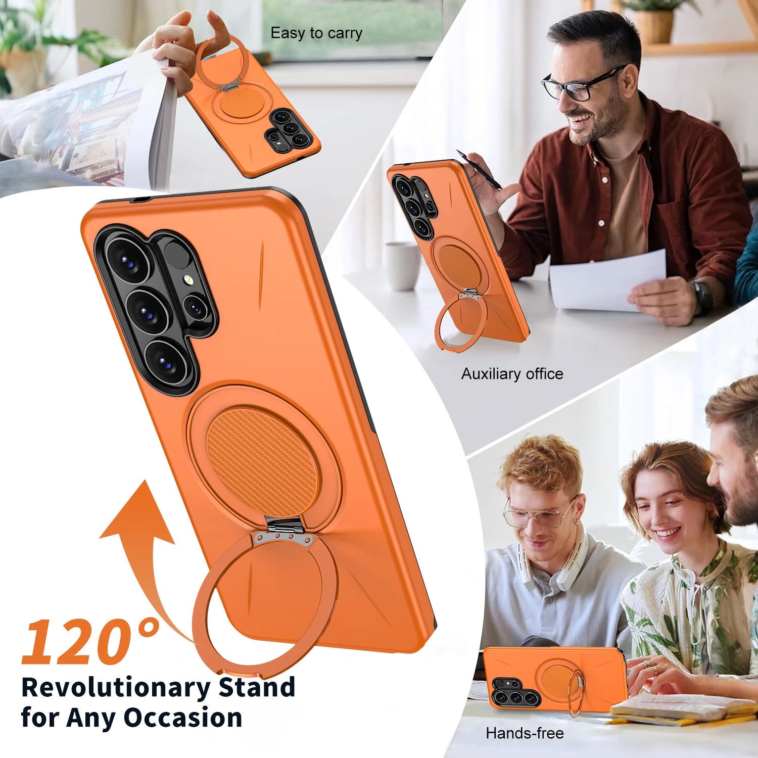 360° Magnetic Bracket Phone Case for Samsung Galaxy S26 Plus S24 S23 Ultra S25 FE A57 A37 A17 A56 A26 A36 A16 for Magsafe Cover