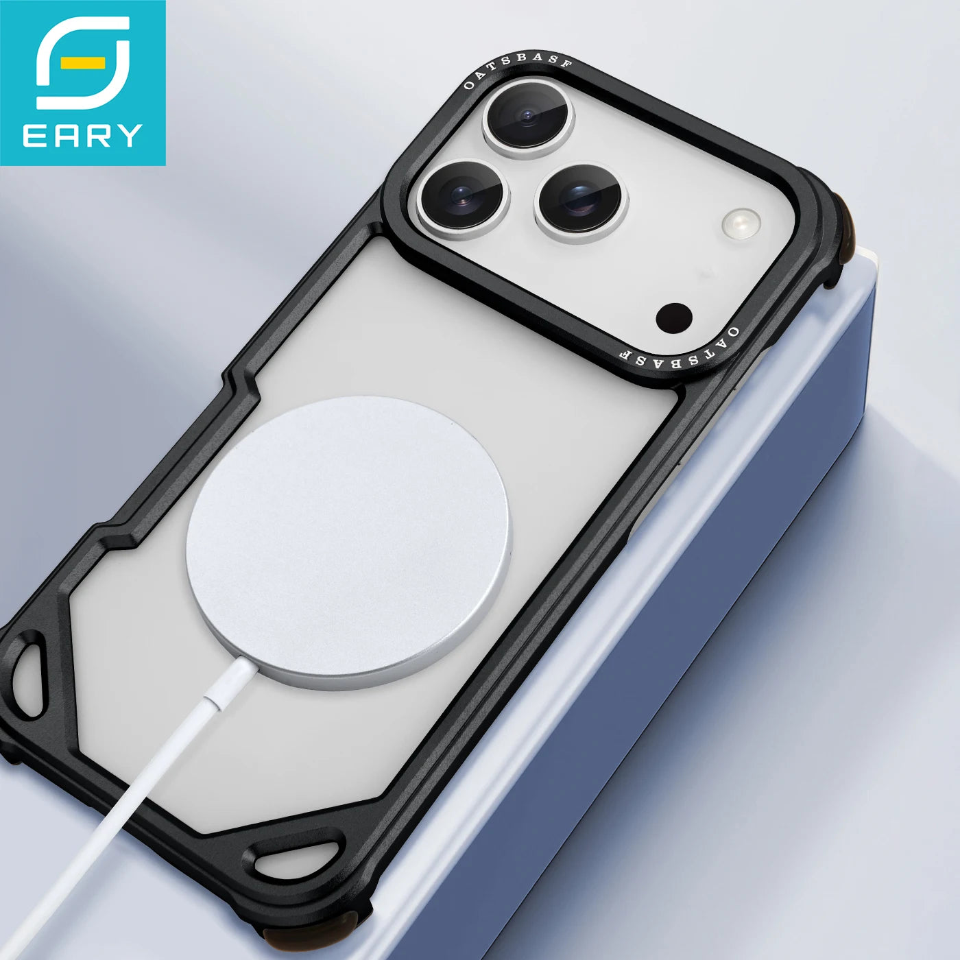 Eary Metal Frameless Phone Case for iPhone 17 Pro Max Air Ultra-thin for Magsafe Shell Shockproof Protector Aluminum Alloy Cover