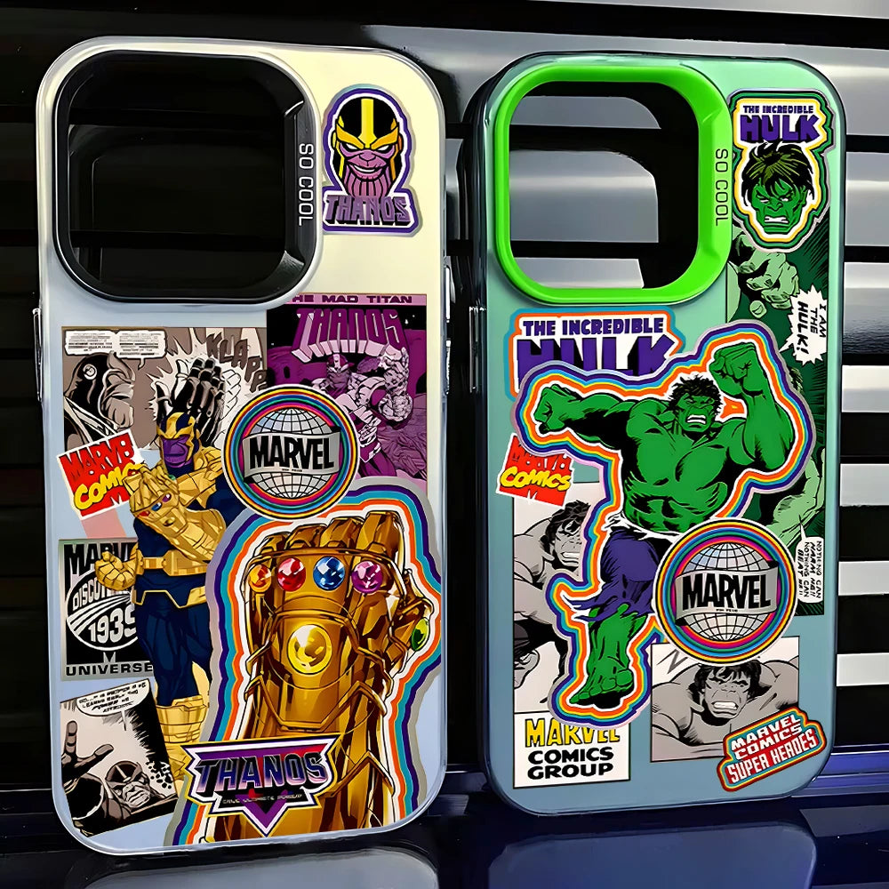 Retro M-MarvelS Super Heroes Case for Samsung Galaxy S24 S23 S22 S21 S20 Note20 Ultra Plus FE M31 4G 5G Matte Shockproof Cover