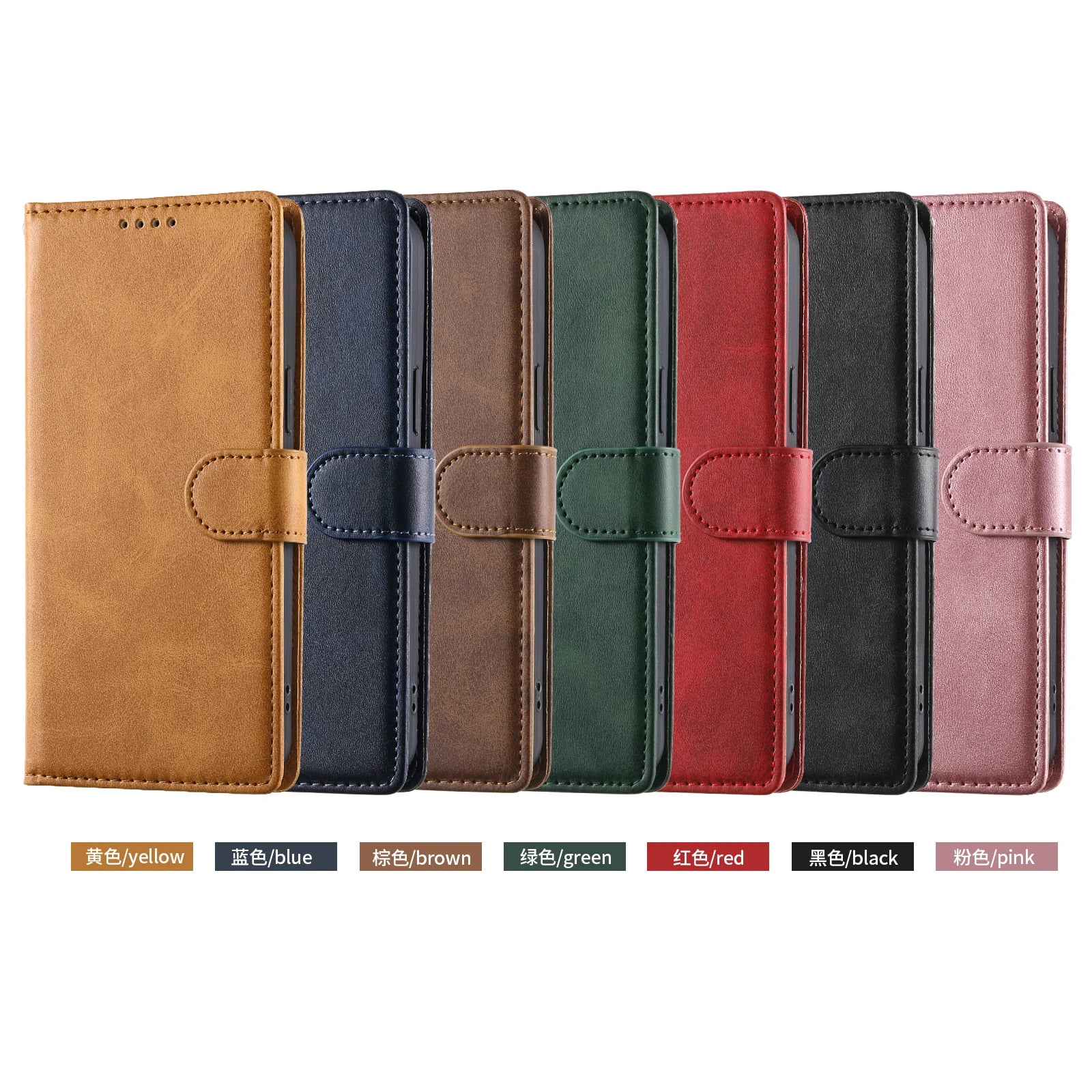 Business Leather Flip Case For iPhone 17 16 Pro Max Air 16E 15 14 13 12 11 Pro XS Max XR 8 7 Plus SE Cards Solt Wallet Cover