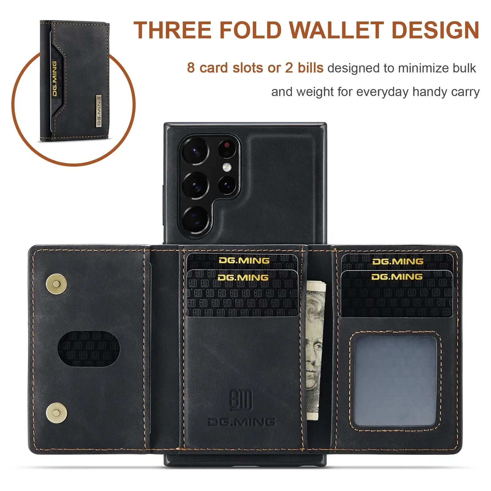2 in 1 Leather Detachable Wallet Phone Case For Samsung Galaxy S22 S23 S24 S25 S26 Ultra S24 Plus Z Fold 7 6 5 4 3 Cover
