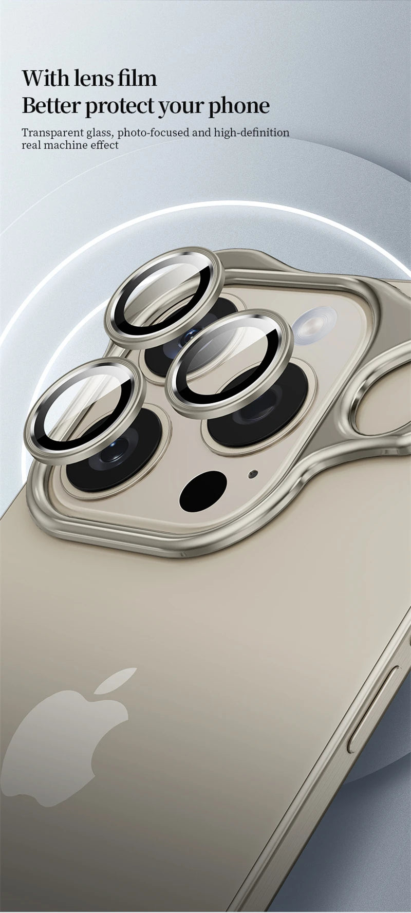 Luxury Alien Metal Borderless Phone Case For iPhone 12 13 14 15 16 17 Pro Max Lens Protecti Shockproof Aluminum Alloy Back Cover