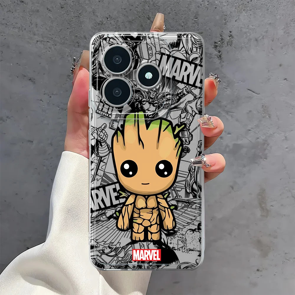 Case for Honor 90 Lite X8 X7b X9b X8b X9a X8a Soft Phone Cover Cartoon Spider Iron Man Groot