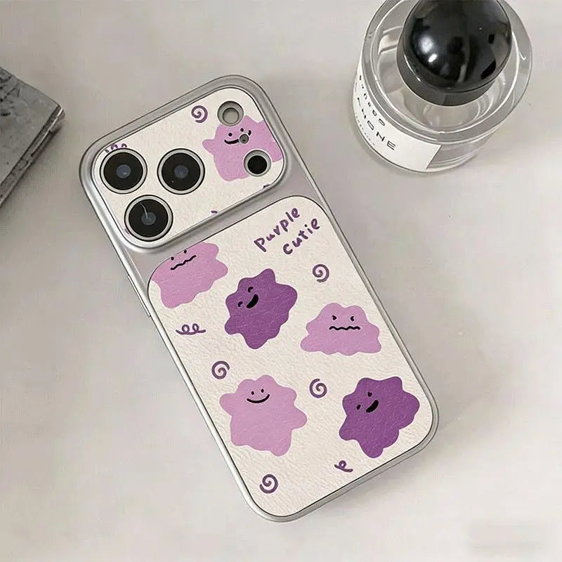 P-Pokemon Lmitation Metal Instantly Transform 17 Series Phone Case For iPhone17 16 15 14 13 12 11ProMax XS XR Dermatoglyph Cover