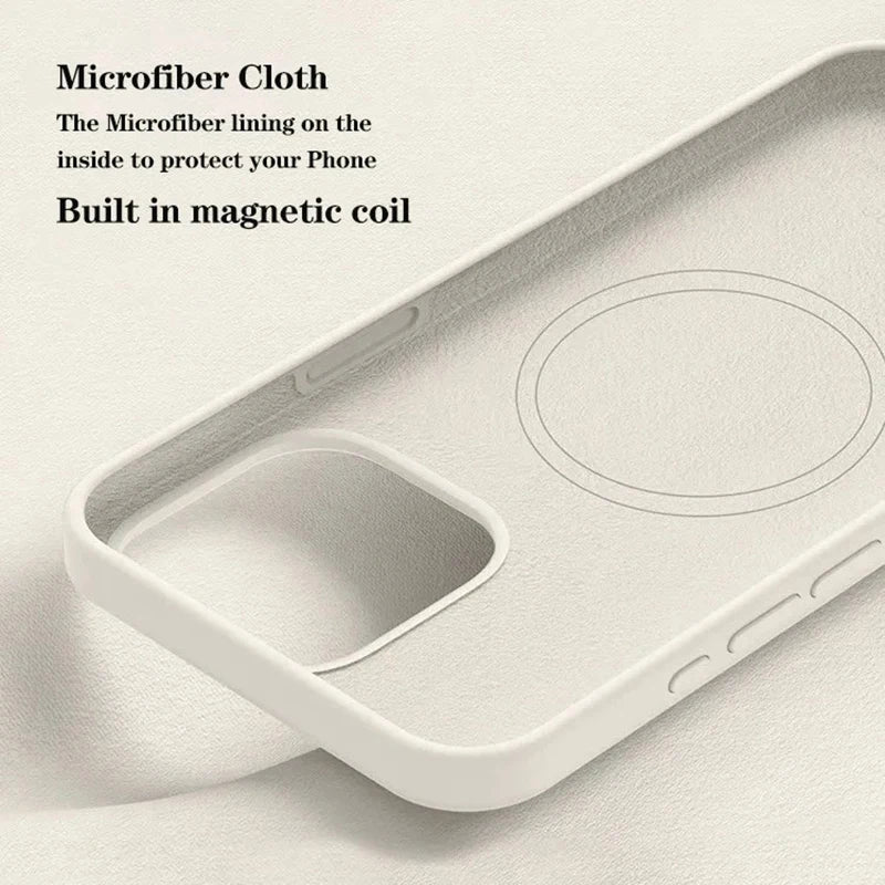 Liquid Silicone For Magsafe Phone Case For iPhone 17 16 14 15 Plus 12 13 Pro Max Air Magnetic Wireless Charging Case Soft Cover