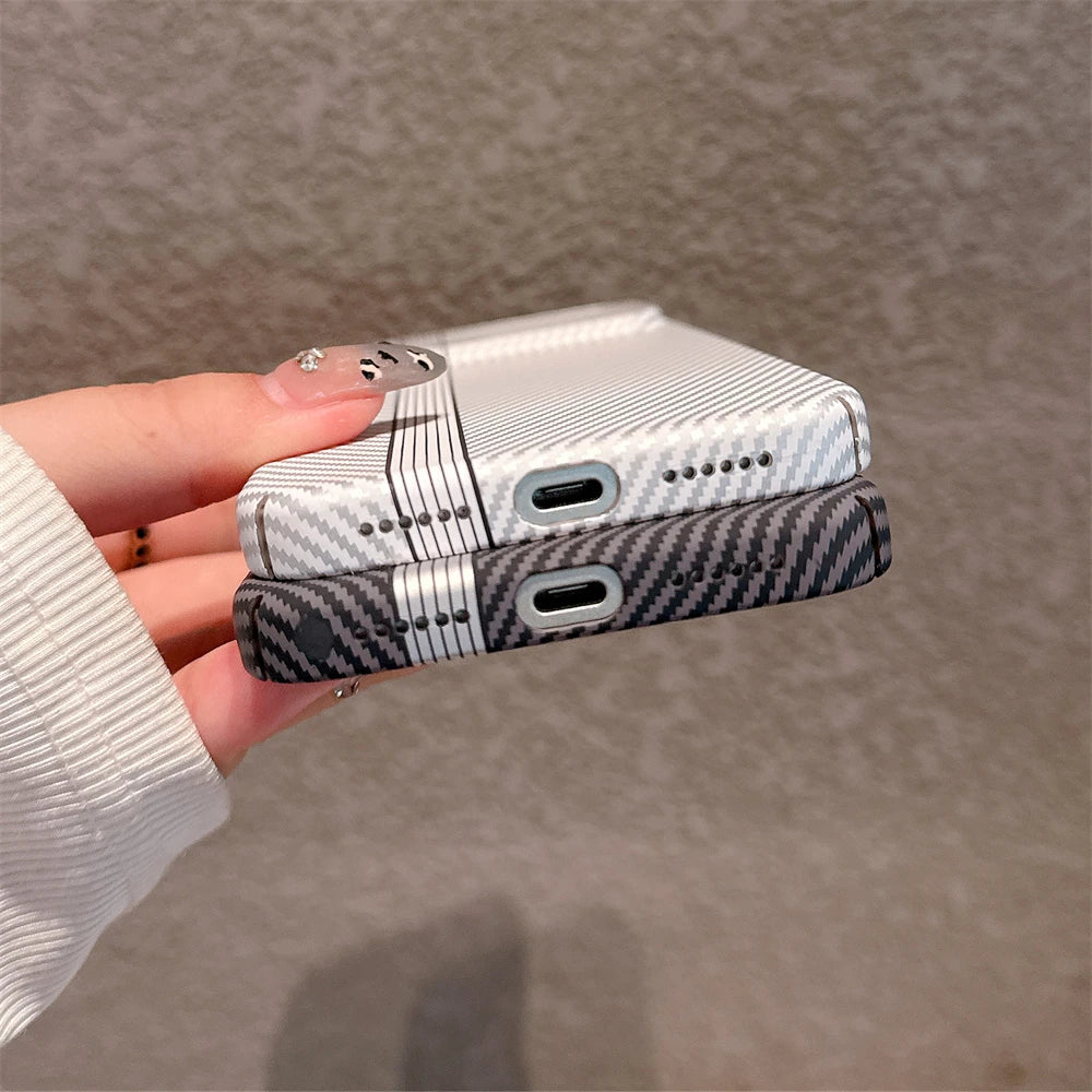 Kevlar Carbon Fibre PC Hard Case for iPhone 17 Air 16 Pro Max 15 14 Plus 13 12 11 Shockproof Camera Bumper Ultra Thin Cover
