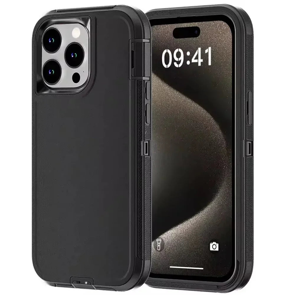 Premium 3IN1 Heavy Duty Ott Anti-Drop Phone Case For IPhone 17 16E 15 14 Plus 13 12 11 Pro Max Box Shockproof Protection Cover