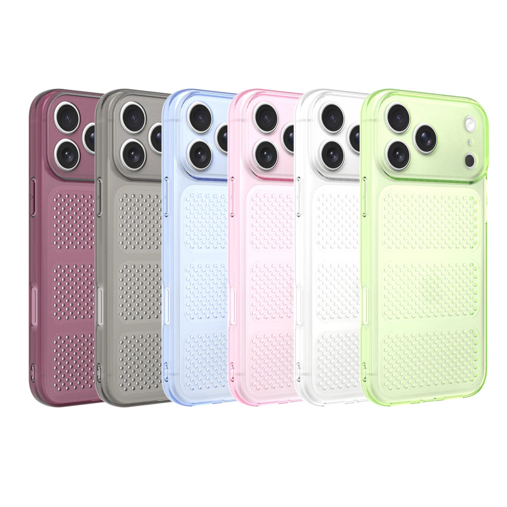 Heat Dissipation Phone Case For Iphone 11 12 13 14 15 16 17 Pro Max Plus Thin Light Cooling Phone Cover Translucent Soft Shell