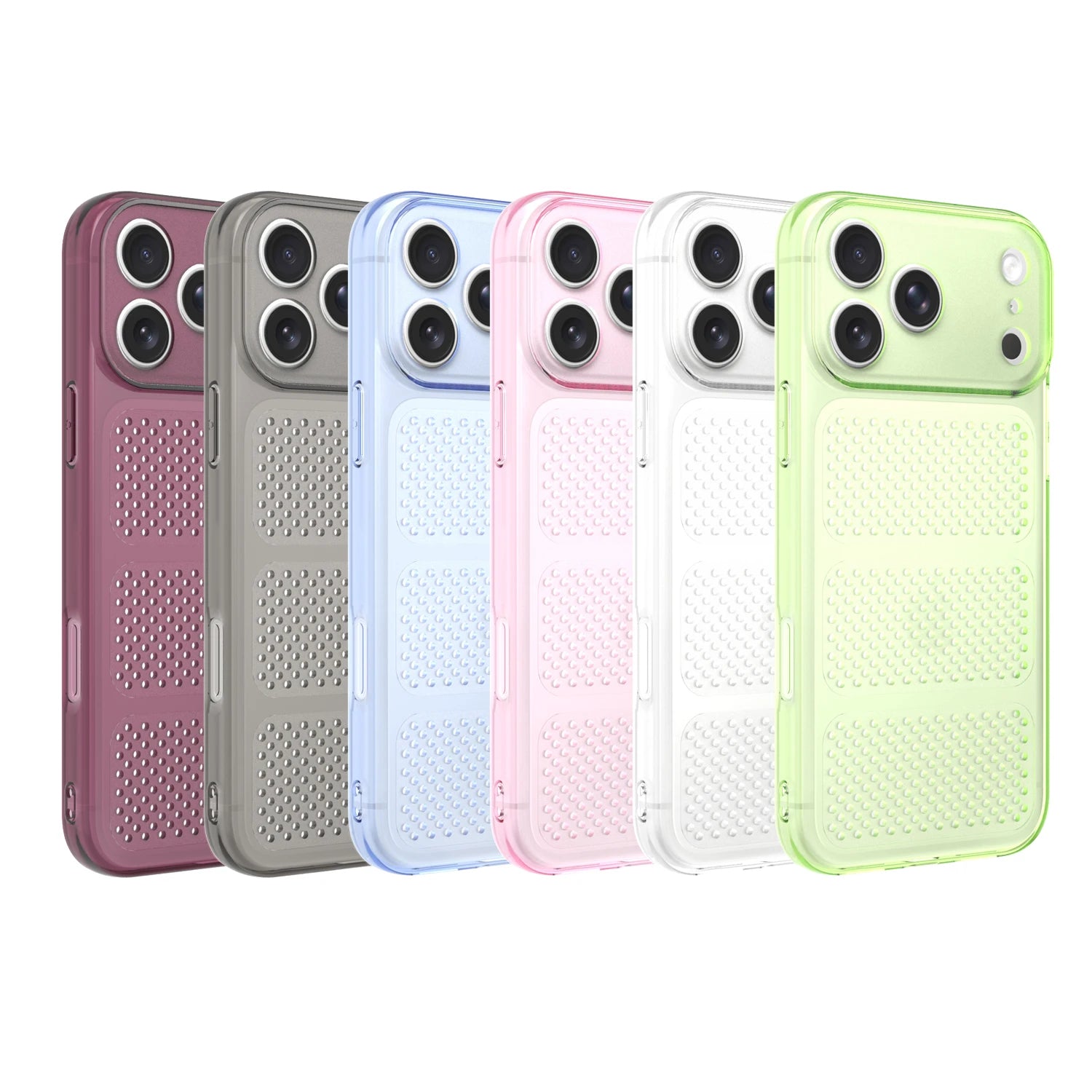 Heat Dissipation Phone Case For Iphone 11 12 13 14 15 16 17 Pro Max Plus Thin Light Cooling Phone Cover Translucent Soft Shell