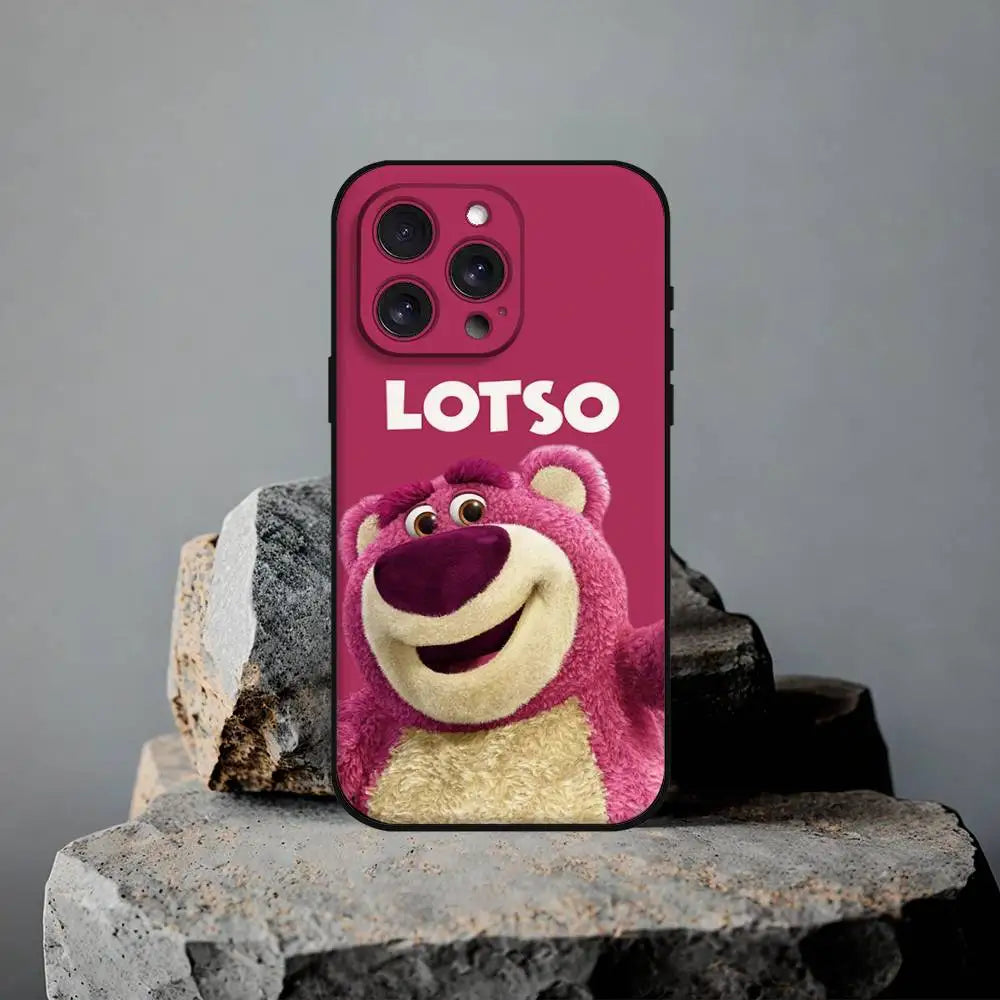 L-Lotso Huggin'Bear Phone Case For IPhone 17 15 Pro Max 14 Pro 12 11 13 Mini X XR XS 16 Plus SE Back Cover