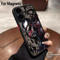 Black Cool Venoms Phone Case for iPhone 17 16 15 14 13 12 11 Air Pro Max Mini XR XS X 7 8 6 6s Plus Matte Magnetic
