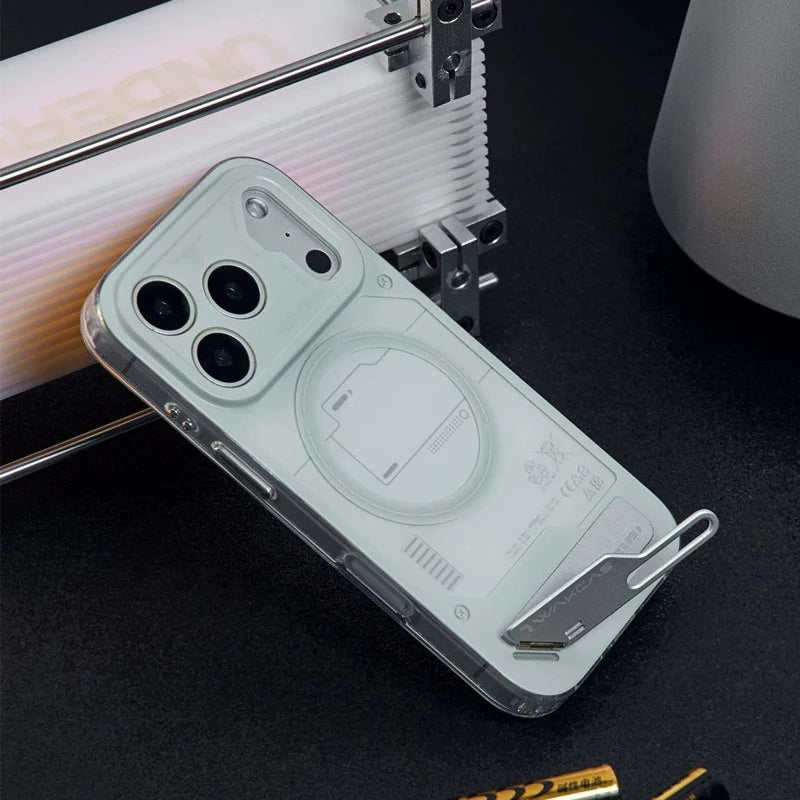 WAKCAS Battery Design Phone Case for iphone 17/16 17 Pro/16 17pro Max Magnetic Anti-fall Full-cover Shell Phone Protective Cover