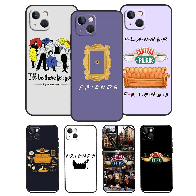 Central Perk Friends TV Show Phone Case For iPhone 17 Pro Max 14 13 12 11 15 16 Pro Max mini 15 16 Plus 16e Back Cover