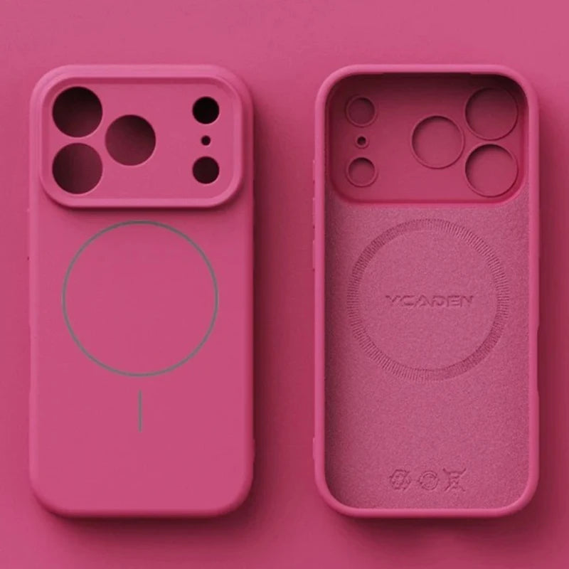 Magnetic Original Liquid Silicone For Magsafe Phone Case For iPhone 17 16 15 14 13 12 Pro Max 16 Plus 17Air Skin Feel Soft Cover