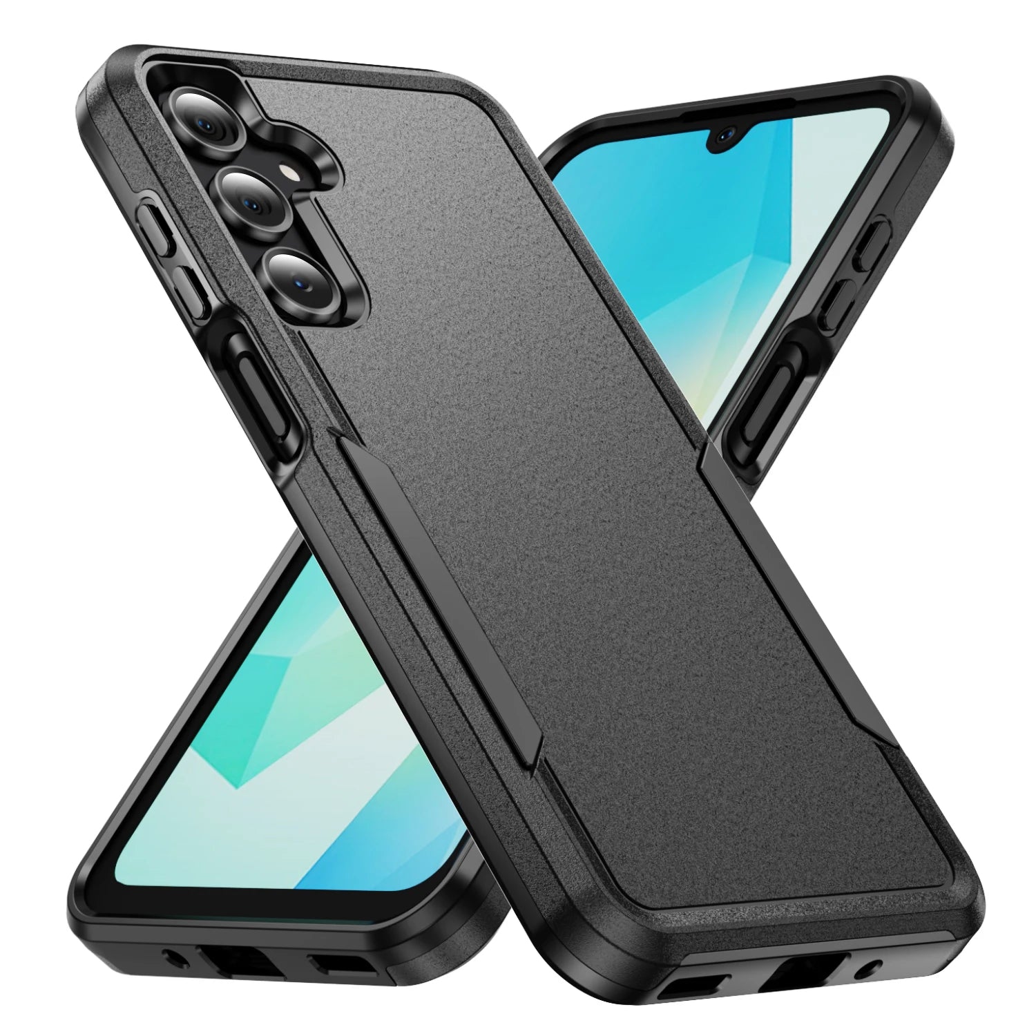 Non-Fingerprint Armor Case for Samsung Galaxy S25 FE A17 Edge S24 S25 S23 S20 5G S21 Plus S22 Ultra A55 A35 A15 A16 A36 A56 5G