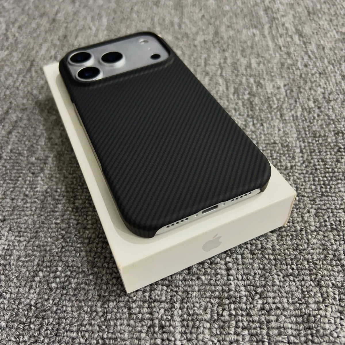Carbon Fiber Pattern Frameless PC For Magsafe Case For iPhone 17 Air 16 Plus 15 14 13 12 Pro Max Magnetic Wireless Charge Cover