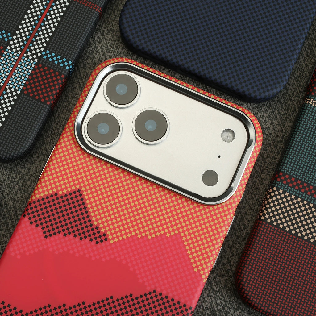 Luxury Carbon Fiber Kevlar Texture PC For Magsafe Phone Case For iPhone 17 Air 16 15 14 13 Pro Max Frosted Bumper Magnetic Cover
