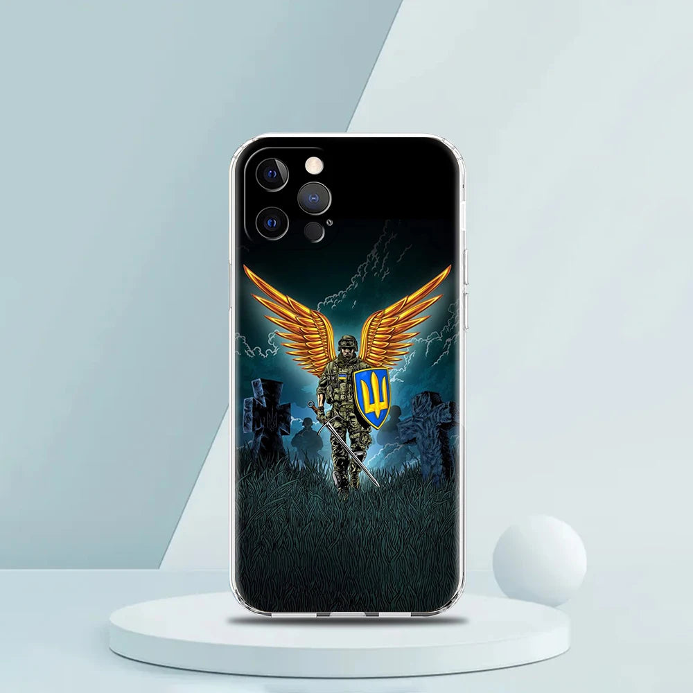 U-Ukraine Flag Phone Case for iPhone 16 15 14 13 12 Pro Max Transparent Soft for iPhone 11 Pro Max 7 8 Plus XS XR Shell Capas