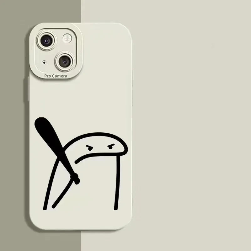 Funny Cartoon Cute Matchman Phone Case For iPhone 15 11 12 13 14 Pro Max XR XS X 7 8 15 Plus SE Shockproof Soft Silicone Cover