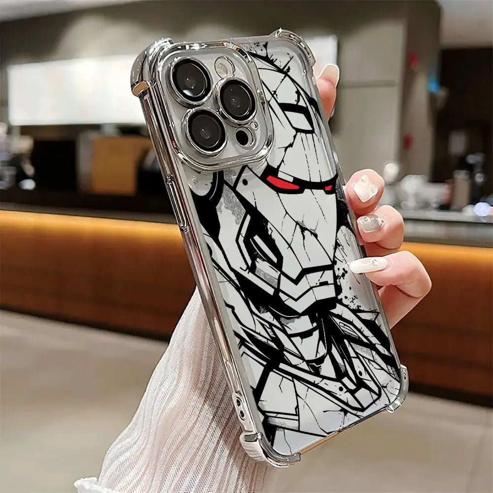 Marvel Art Ironman Phone Case For Redmi Note 15 Pro 14 13 12 11 A7 Pro Plus 5G Redmi 15A 15 15C 14C 13C 12C Silicone Soft Cover