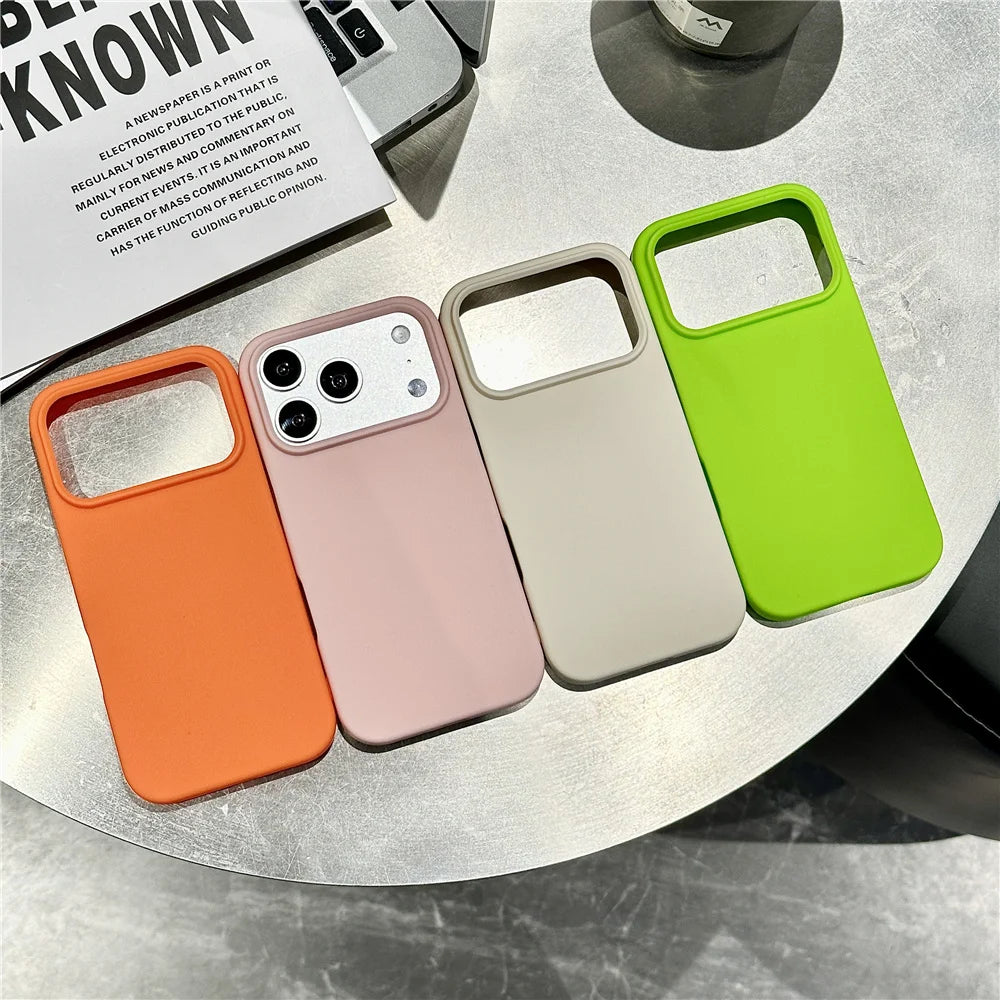 Matte TPU Half Pack Design soft silicone phone case for iPhone 17 16 15 14 13 12 11 Pro Max Plus shockproof back cover