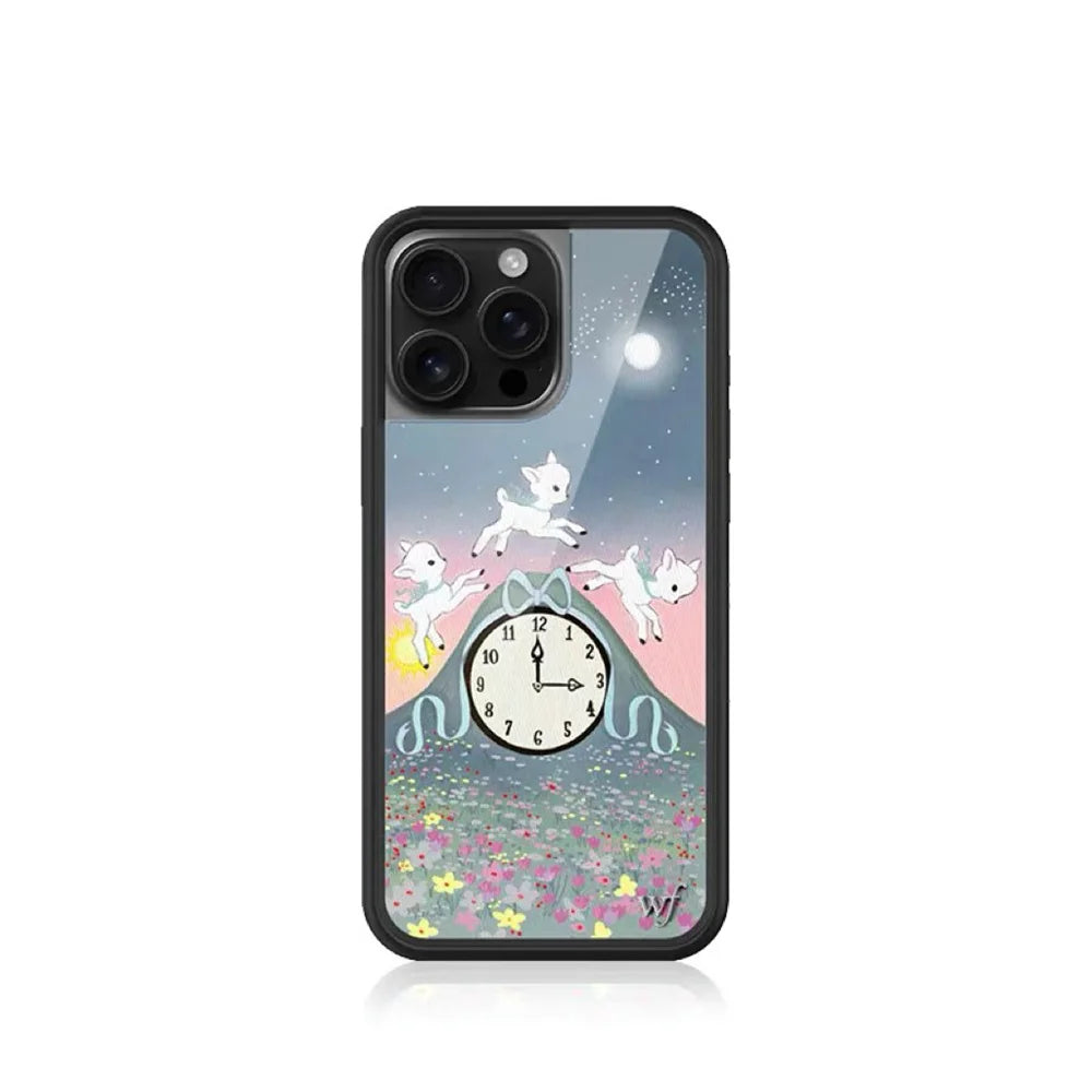 Wildflower New Strawberry Lamb Phone Case for iPhone 12 13 14 15 16 Plus 17 Pro Max 3D WF Cute Deer Pig Clean Cartoon cover case