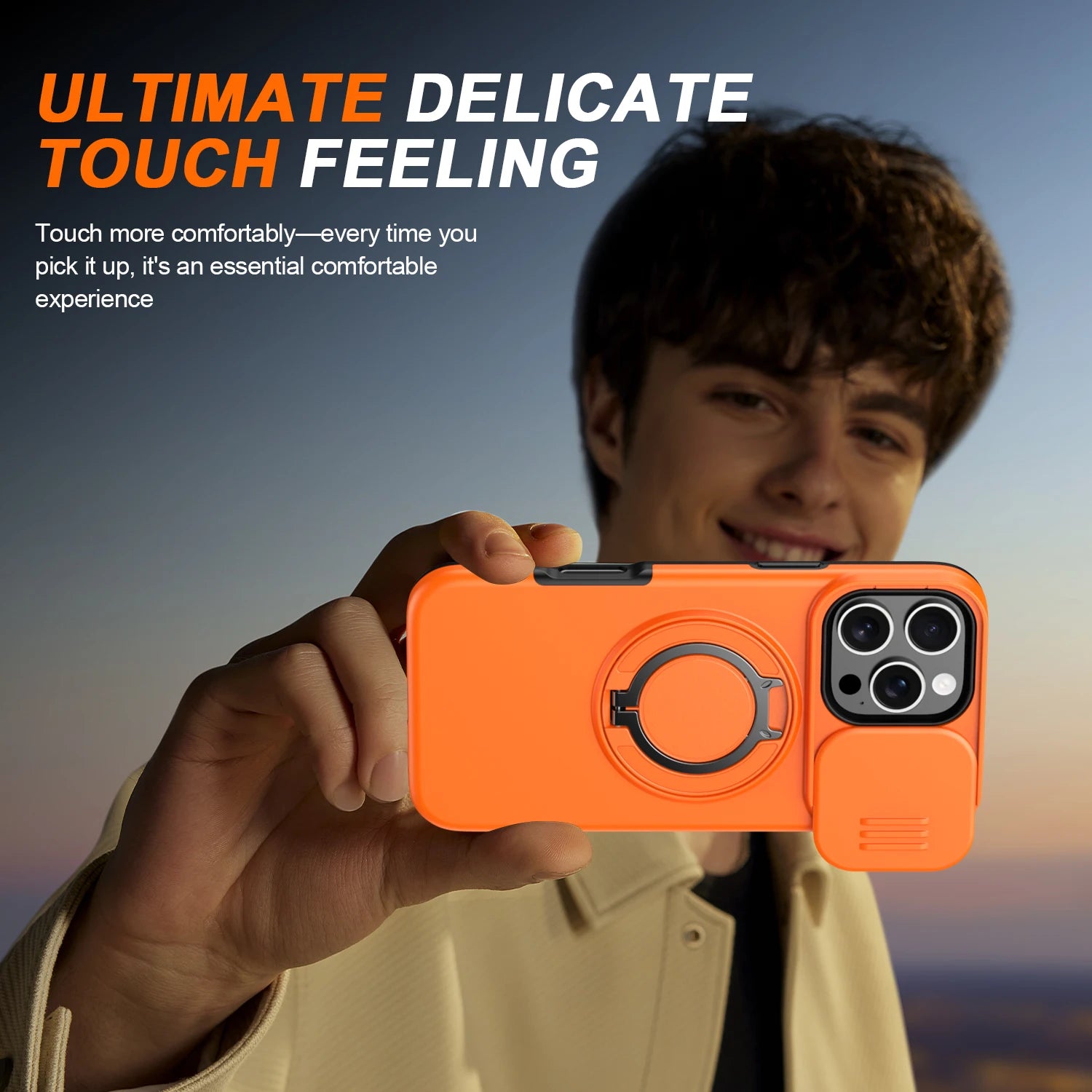 Luxury Heavy Duty Rugged Armor Magnetic Bracket Case For iPhone 17 16 15 14 13 Pro Max Plus 17Air Slide Camera Protection Cover