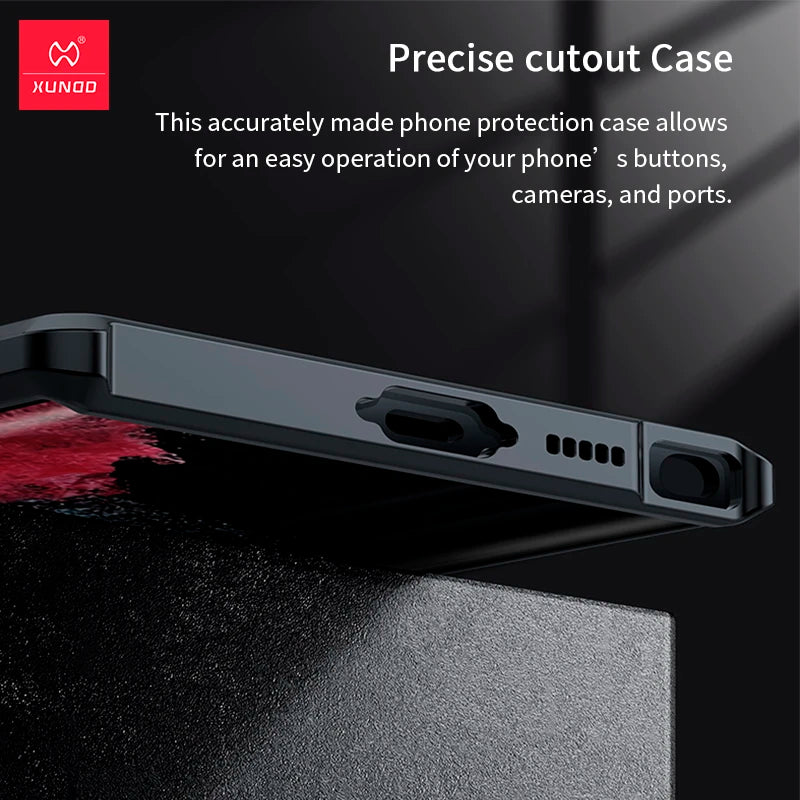 Xundd For Samsung Galaxy S24 S25 S26 Ultra Case For S25 S23 Plus S21 Ultra FE Airbag Shockproof Shell PC&TPU Back Clear Cover