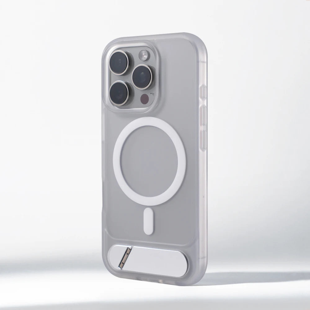 Invisible Metal Stand Magnetic Bumper Case For iPhone 17 16 Pro Max 15 14 Plus 13 For MagSafe Wireless Charge Shockproof Cover