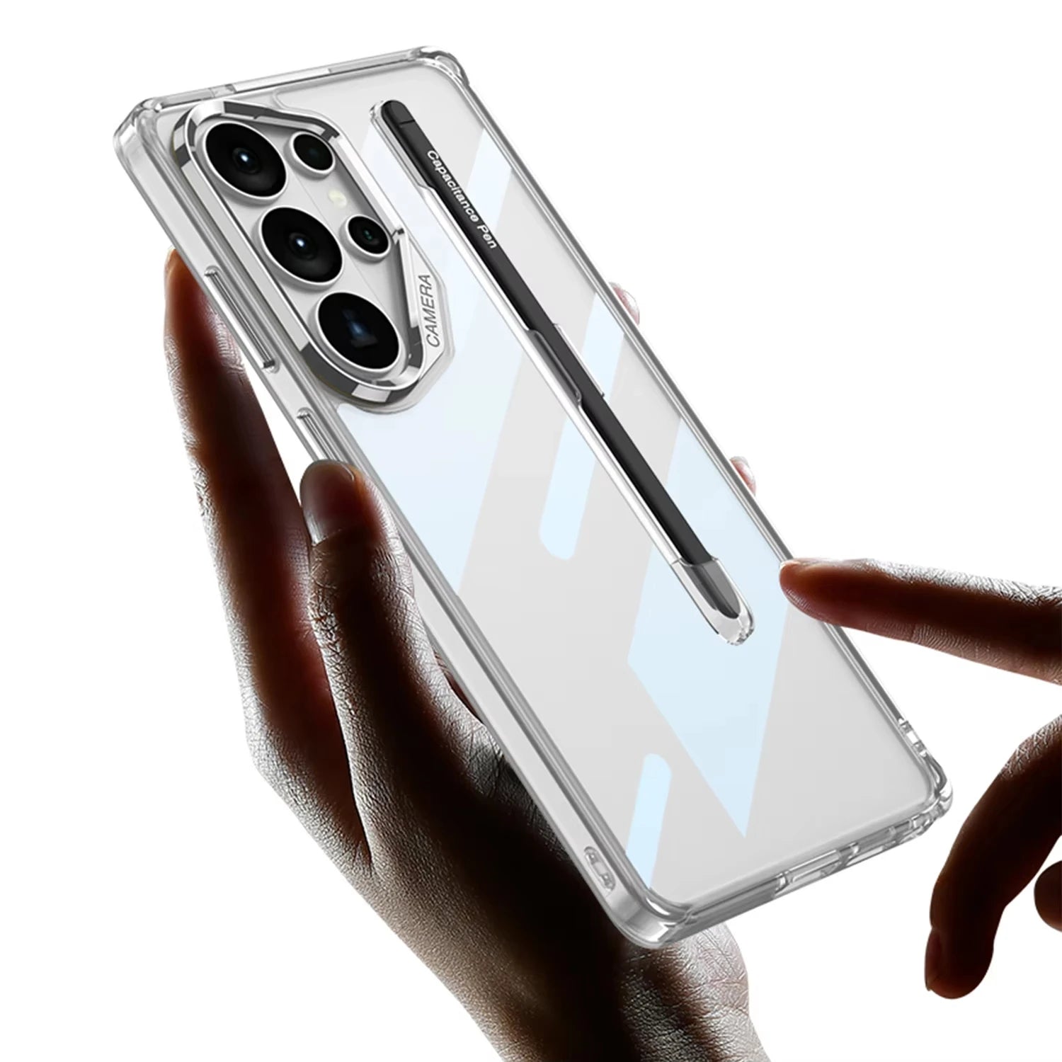Airbag Corner Clear Hard Case for Samsung Galaxy S26 Ultra With Stylus Pen Soft Edge Plastic Cover For Galaxy S26 Ultra Case