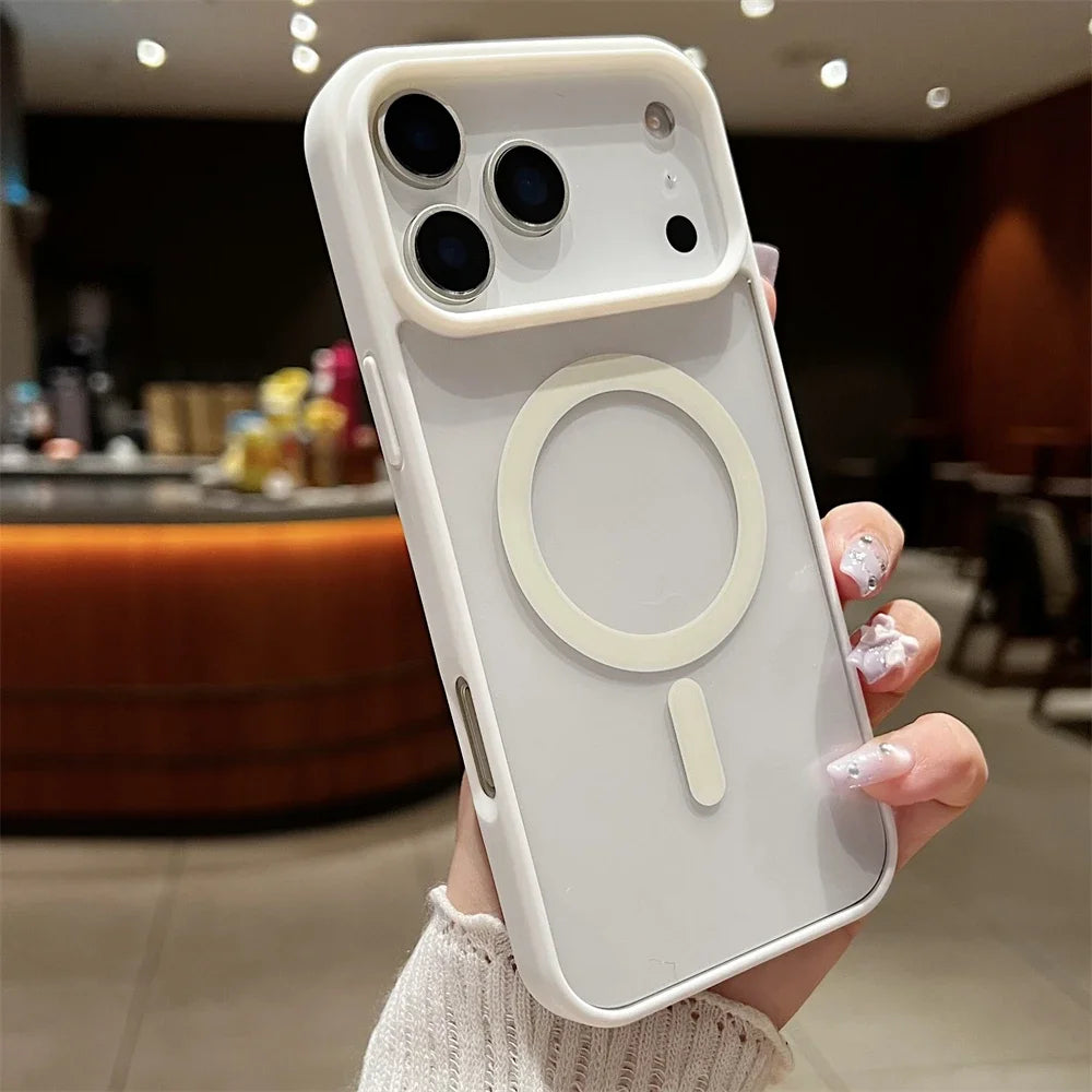 Fashion Magnetic Phone Case for Magsafe for iPhone 17 Air 16 15 14 Plus 13 12 11 Pro Max Wireless Charge Cases Shockproof Cover