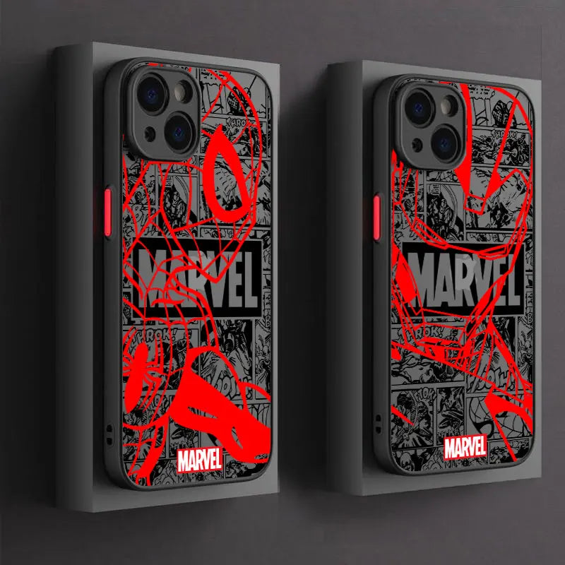 Avengers Phone Case For iPhone 17 16 15 Pro Max Case 14 13 12 11 Pro Max 16e 17e Air XS XR 7 Plus Marvel Spiderman Ironman Cover
