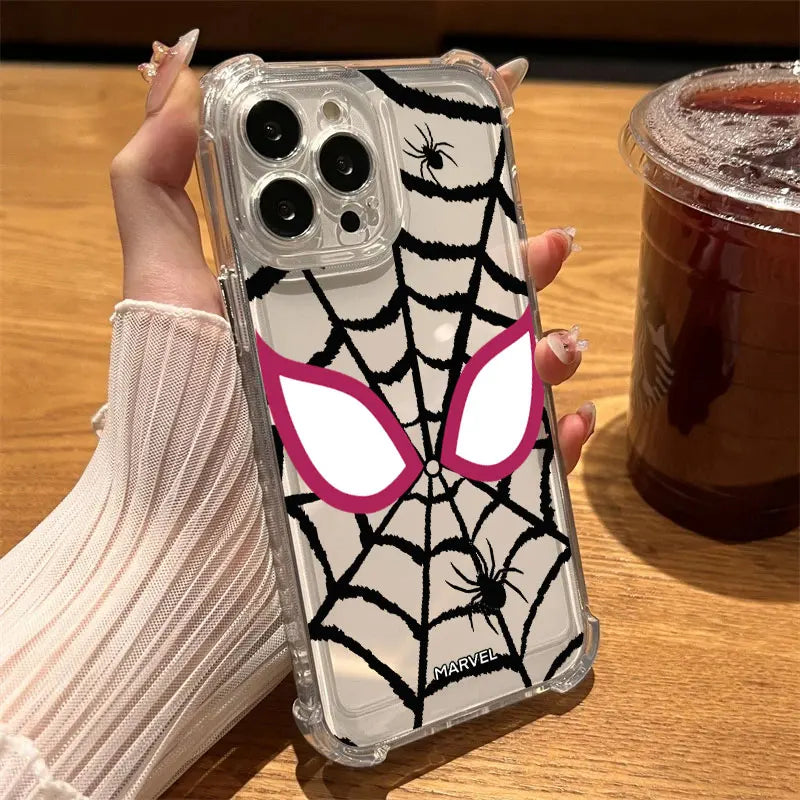 Cool SpiderS-ManS Eye Anti Fall Clear Phone Case For Xiaomi Redmi Note 15 14 13 12 11 10 9 8  Pro Plus 4G 5G