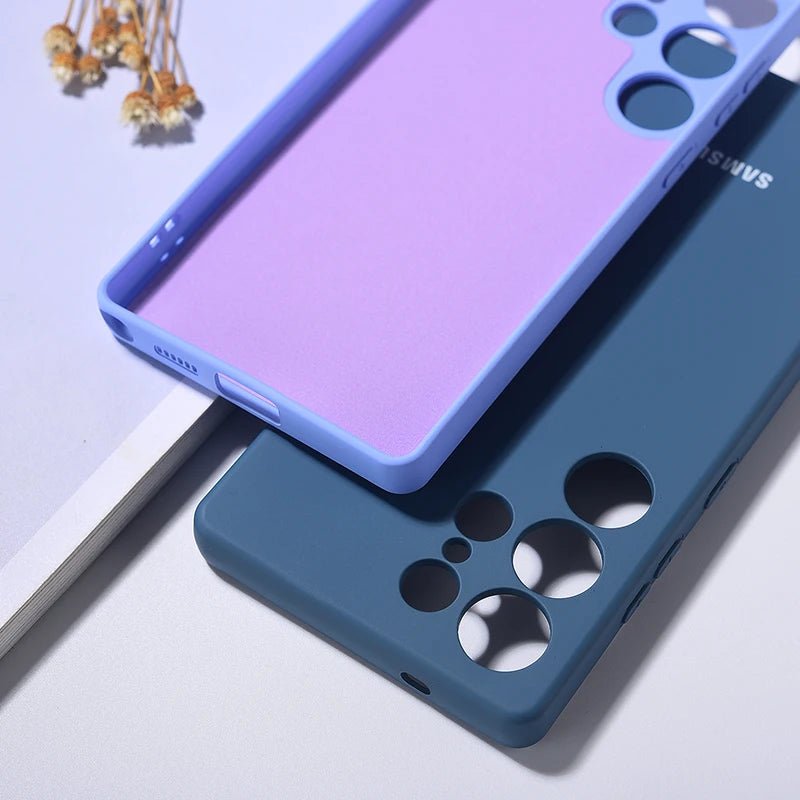 TPU Case For Samsung S25 Ultra 5G Luxury Liquid Silicone Phone Case Soft Touch Full Protective Back Cover For Galaxy S25Plus S25