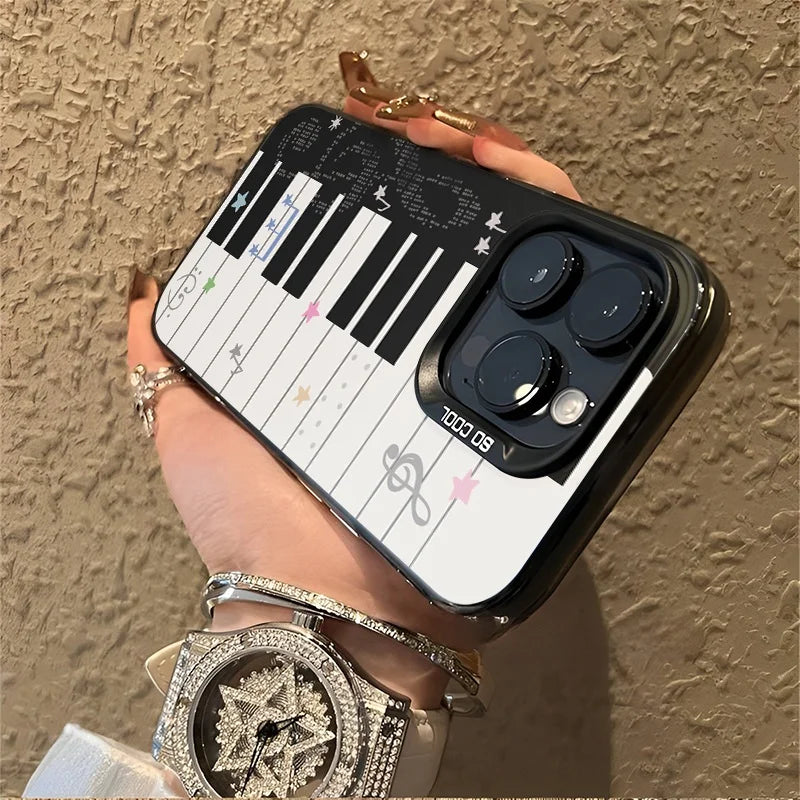 For Samsung Galaxy A56 A55 A54 A53 A52 A36 A35 A34 A26 A16 Phone Case Piano Pattern Cover For S25 S24 S23 S22 S21 Ultra Plus FE