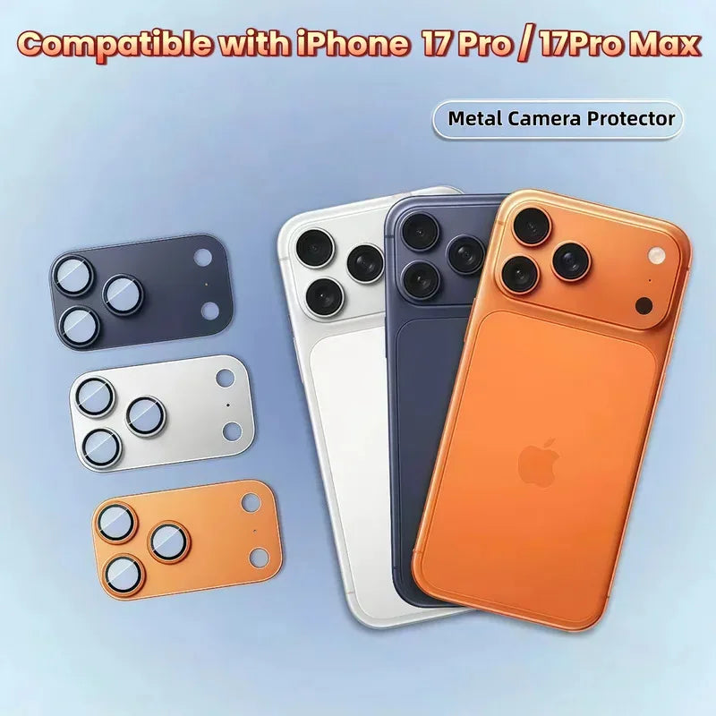 All-in-One Metal Lens Protector for Apple iPhone 17 Pro Max, Full-Coverage Camera Guard Film for iPhone 17 Pro Rear Cameras