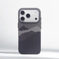 Carbon Fiber Mountain Peak Pattern Mangetic Case For iPhone 17 Pro Max 16 15 14 Aluminum Alloy Lens Frame For Magsafe Back Cover