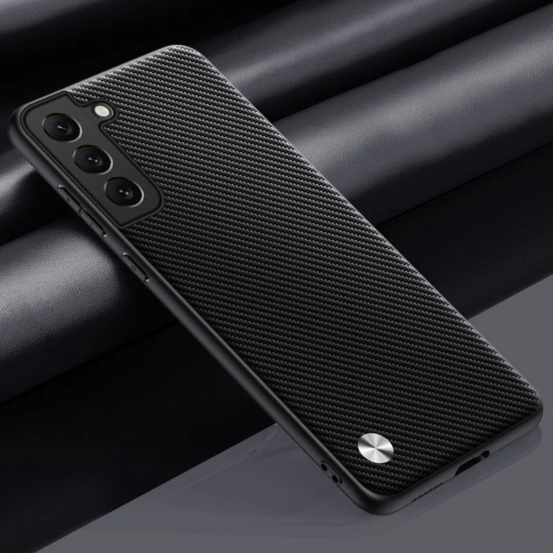 Luxury Leather Case For Samsung Galaxy S21 FE S22 S23 Plus Back Cover Silicone Protection Phone Case For Samsung S21 S22 Ultra