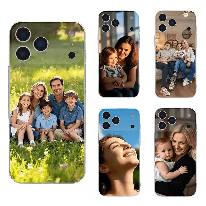 Customized Case For iPhone 17 Air 16 15 14 13 12 11 Pro Max Mini 6 7 8 Plus 16E X XS XR SE Transparent Phone Case Personalized