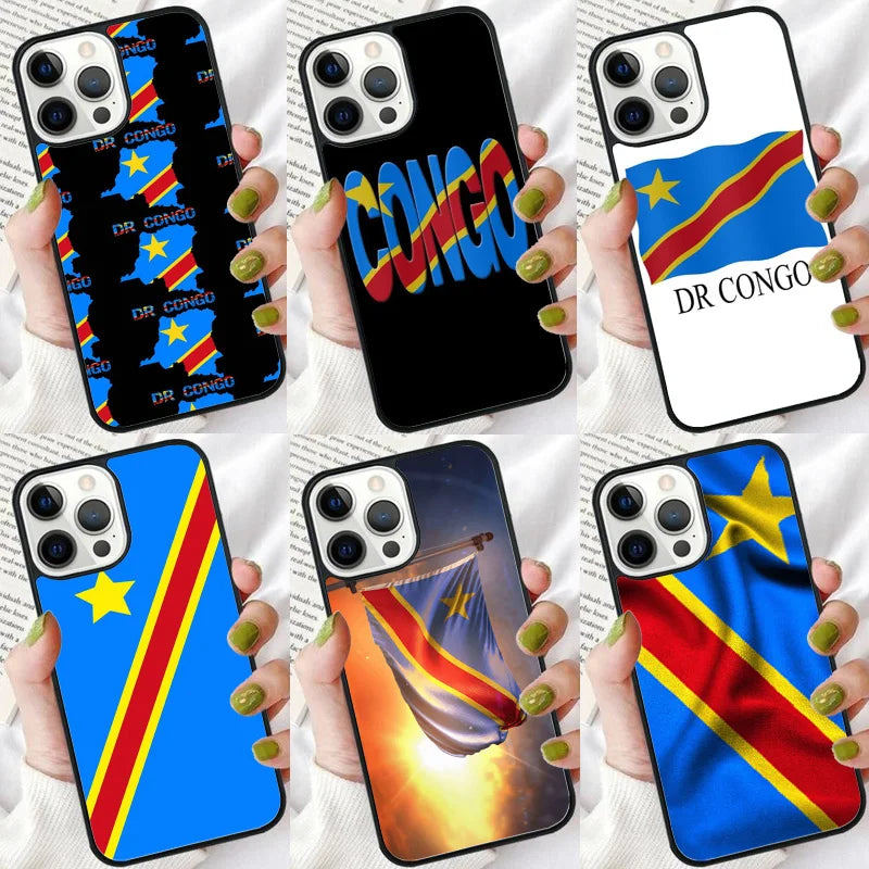 Congo Flag phone Case Cover For iPhone 17 Air 16 15 14 Plus For apple 16 11 12 13 Pro Max coque