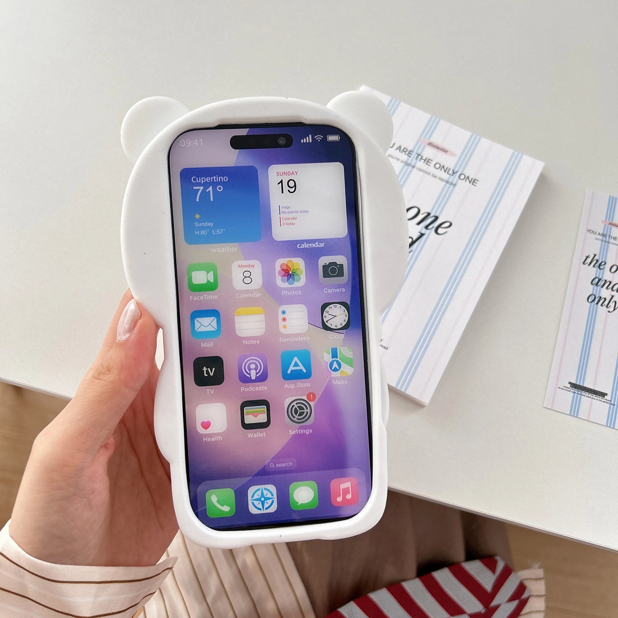 Funny 3D Cartoon Bloody Bear Soft Silicone Phone Case for iPhone 17 13 14 15 16 Pro Max Cute Shockproof Cover Capas