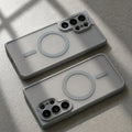 Luxur Matte Translucent Shockproof Magnetic Case for Samsung Galaxy S26 S25 S23 Ultra S24 FE A56 A36 A17 for Magsafe Back Cover