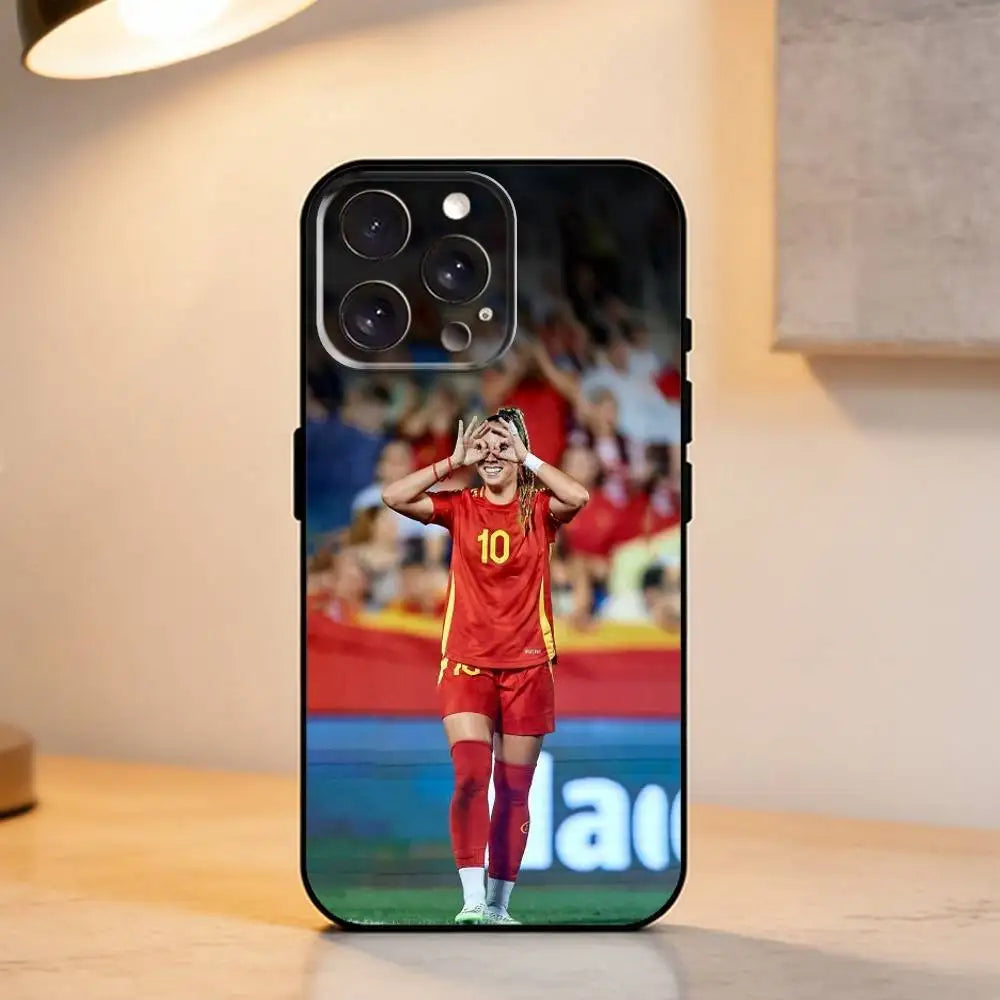 F-Football Star A-Athenea del Castillo    Phone Case For iPhone 17,16,15,14,13,12,11 Plus,Pro Max,XS,Soft Silicone Black Cover