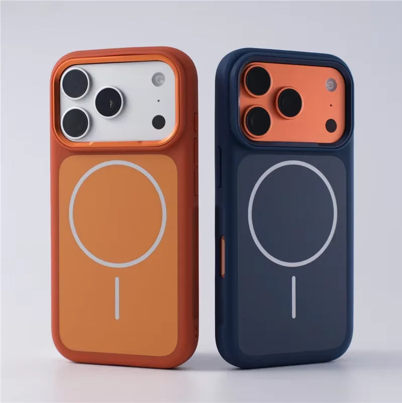 Original Double Color for Magsafe Case For iPhone 17Air 17Pro 17Pro Max Matte Magnetic Wireless Charge Hard Protective Cover