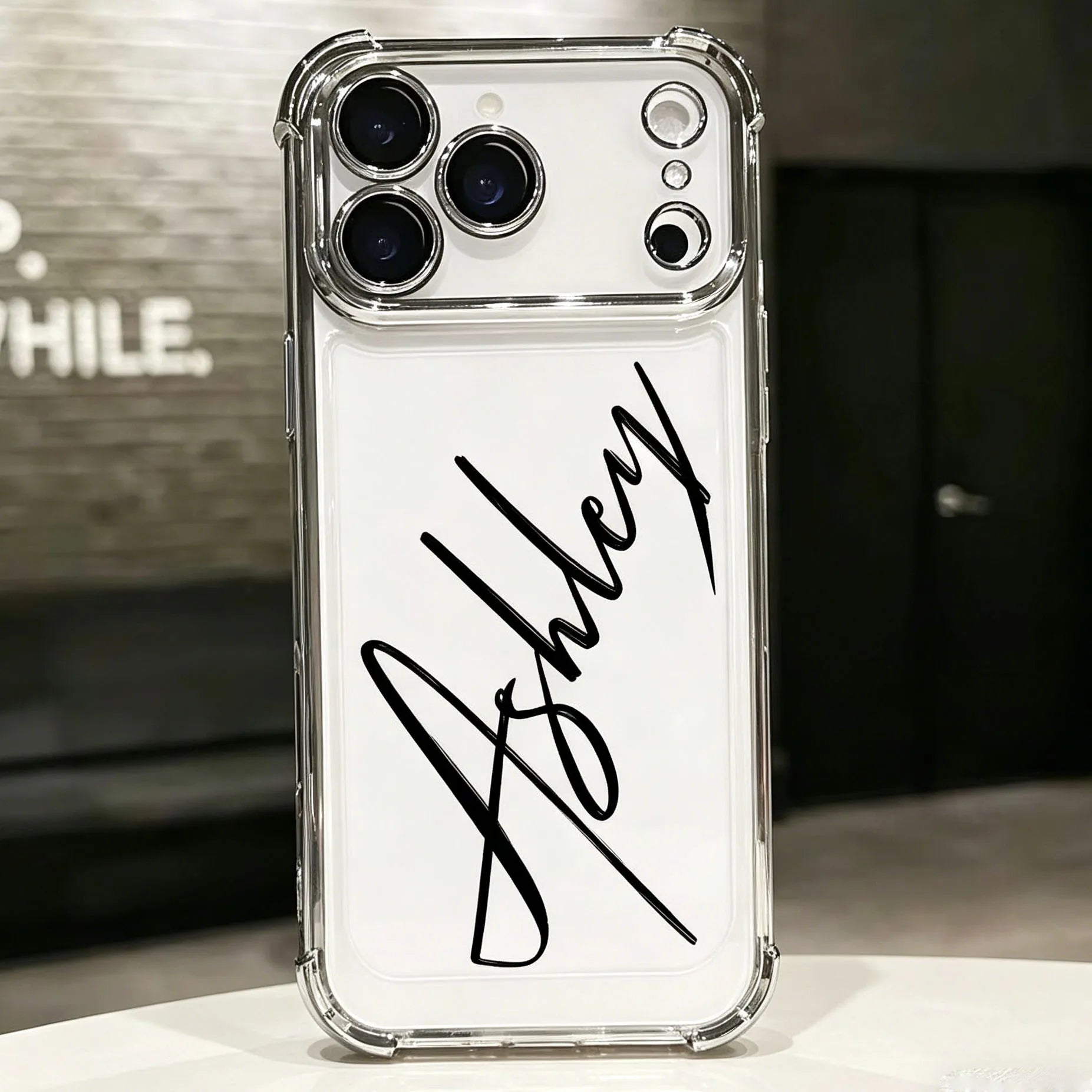 Personalized Customized Initials Name Case For iPhone 17 16 15 14 13 12 11 Pro Max Plus Big Letter Engraving  Cover