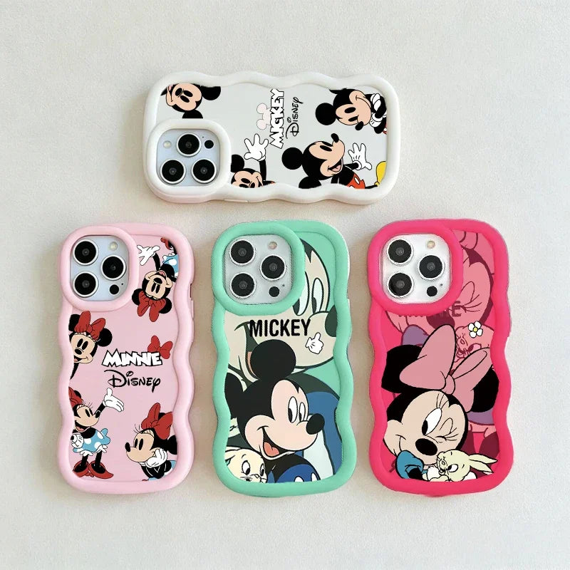 Adorable Mickey Minnie Mouse Case For OPPO A6 Pro A6X A60 Reno 15F 14F 13F 12 11 10 Pro 12F 11F 8T A5 Pro A79 5G Disney Shell