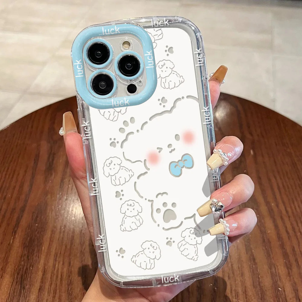 Cute Cat Soft Silicone Phone Case For iPhone 17 16 15 14 13 12 11 Pro Max 7 8 Plus X XS Max XR Soft Shockproof Back Cover Coque
