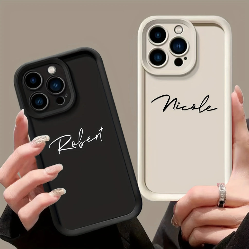 Custom Text Case For iPhone 6 6s 7 8 Plus SE 2020 2022 17 Air 16 15 14 11 Pro Max 12 13 Mini X XS XR  DIY Design Your Signature